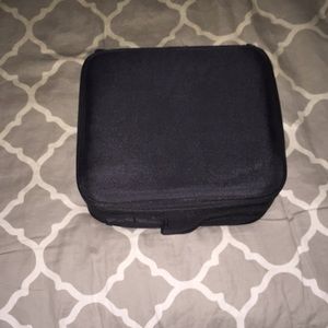 NWOT Black Nylon Makeup Travel Case